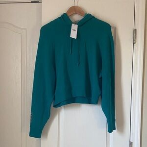 NWT UGG Women's Mallory Cropped Teal Hoodie